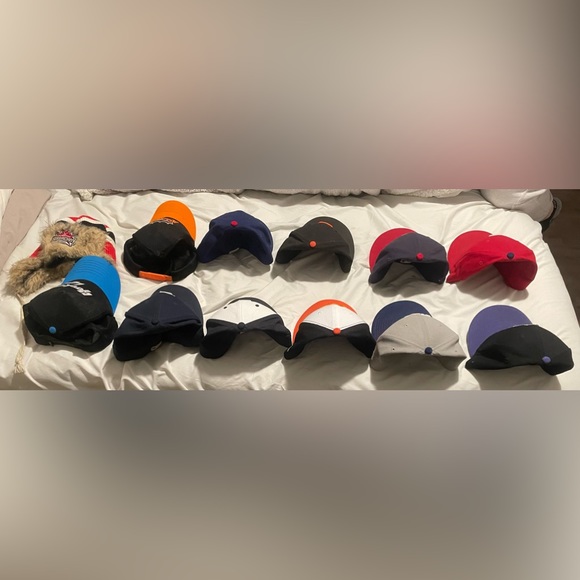 Mens used baseball hats. More flex fit size 7 1/4 but few snapbacks. - Picture 2 of 2